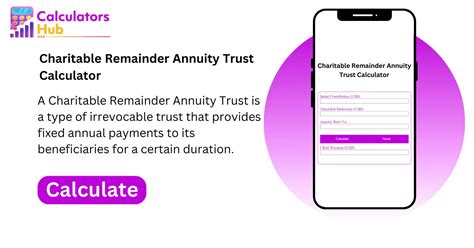 charitable remainder trust calculator